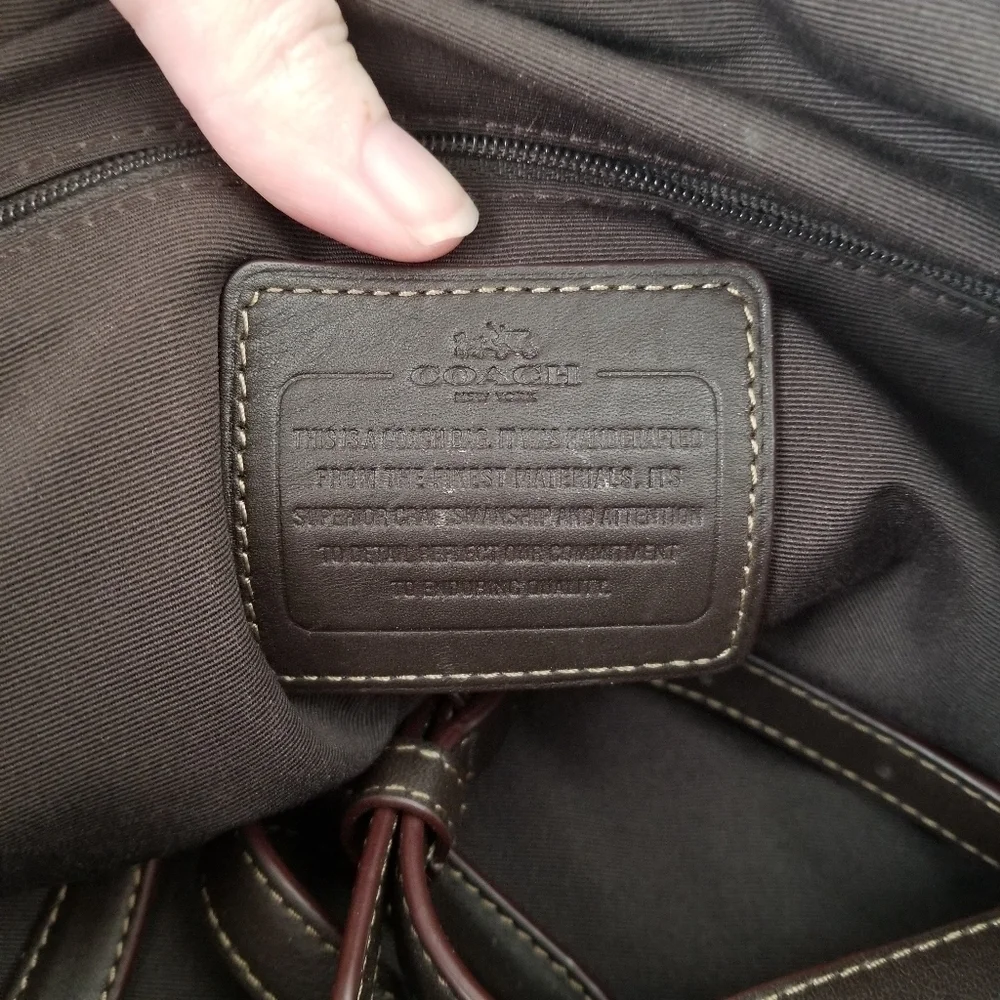 Coach Signature Canvas and Leather Brooke Carryall Purse Light Khaki/Chalk - Picture 15 of 16